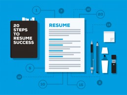 Resume illustration with 20 points
